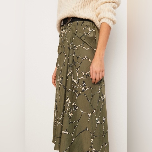 ba&sh MOPERA Front Draped Abstract Midi Skirt - Picture 3 of 11